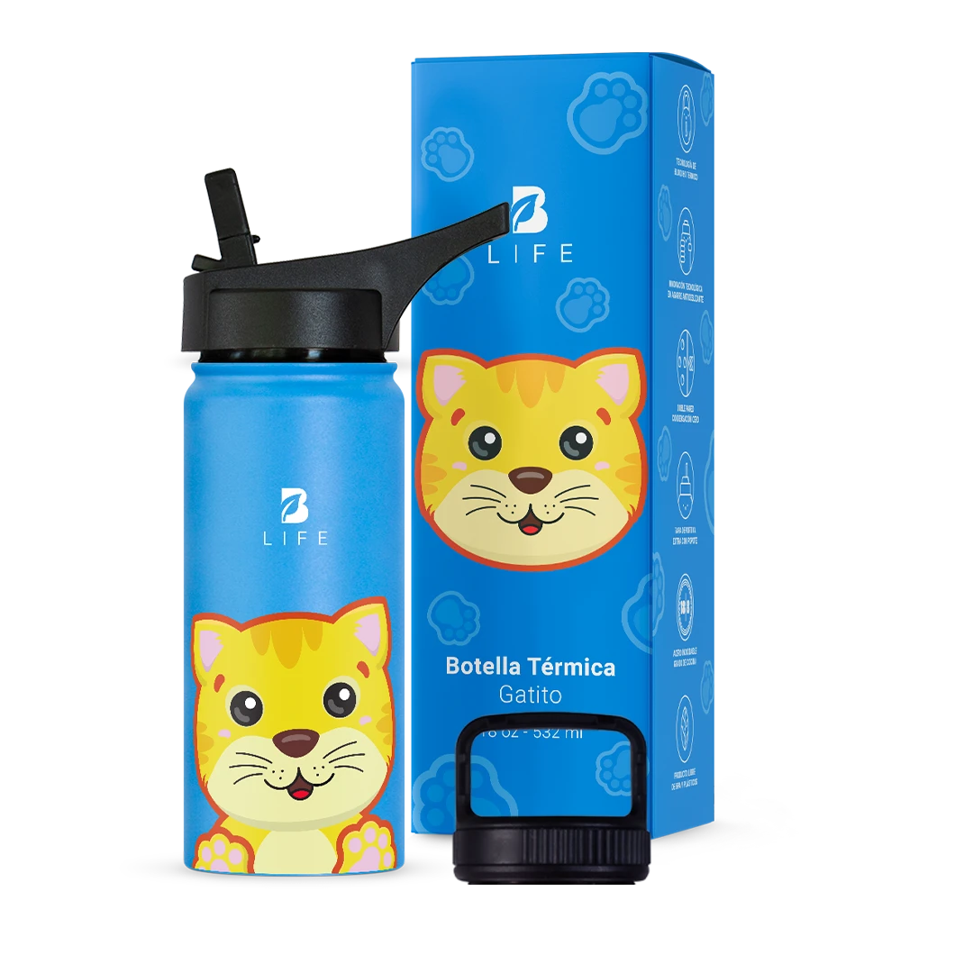 Botella Térmica Para Niños | Gatito 355 y 532 ml