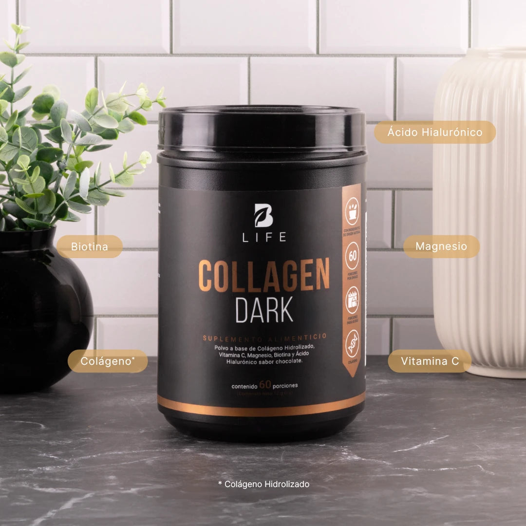 Colágeno Hidrolizado en Polvo sabor Chocolate | con Vitamina C, Magnesio, Biotina y Ácido Hialurónico | 720 gramos
