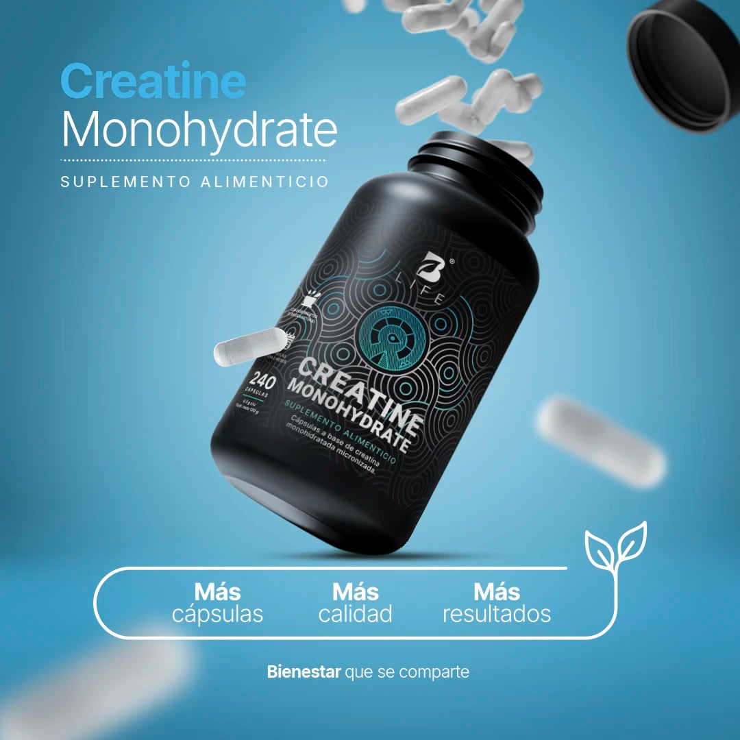 Creatina Monohidratada Micronizada | 240 Cápsulas | Alta Pureza