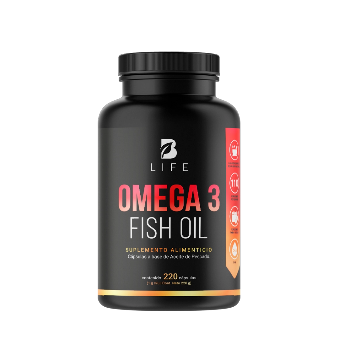 Omega 3 Aceite de Pescado con EPA y DHA | 220 cápsulas | 1000 mg por porción