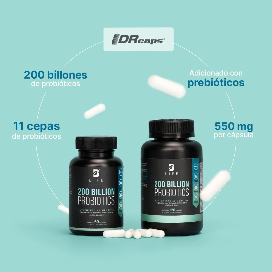 200 billones de probióticos | con Inulina de Agave | DRcaps
