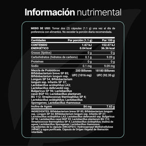 200 billones de probióticos | con Inulina de Agave | DRcaps