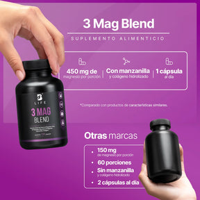 Mezcla de Magnesios | Citrato, Óxido y Gluconato de Alta Absorción 3 Mag Blend | Mezcla de Citrato, Óxido y Gluconato de Magnesio