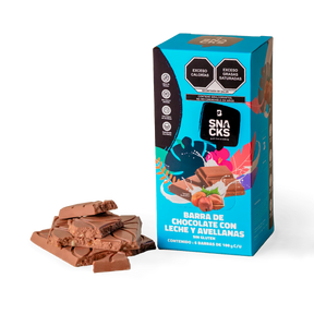 Chocolate con Leche y Avellanas Individual, 6 piezas, 12 piezas 100 g c/u