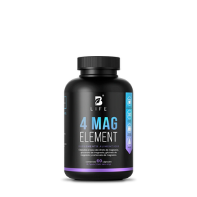 Mezcla de 4 tipos de Magnesio | 1400 mg por porción | 60 cápsulas | B Life