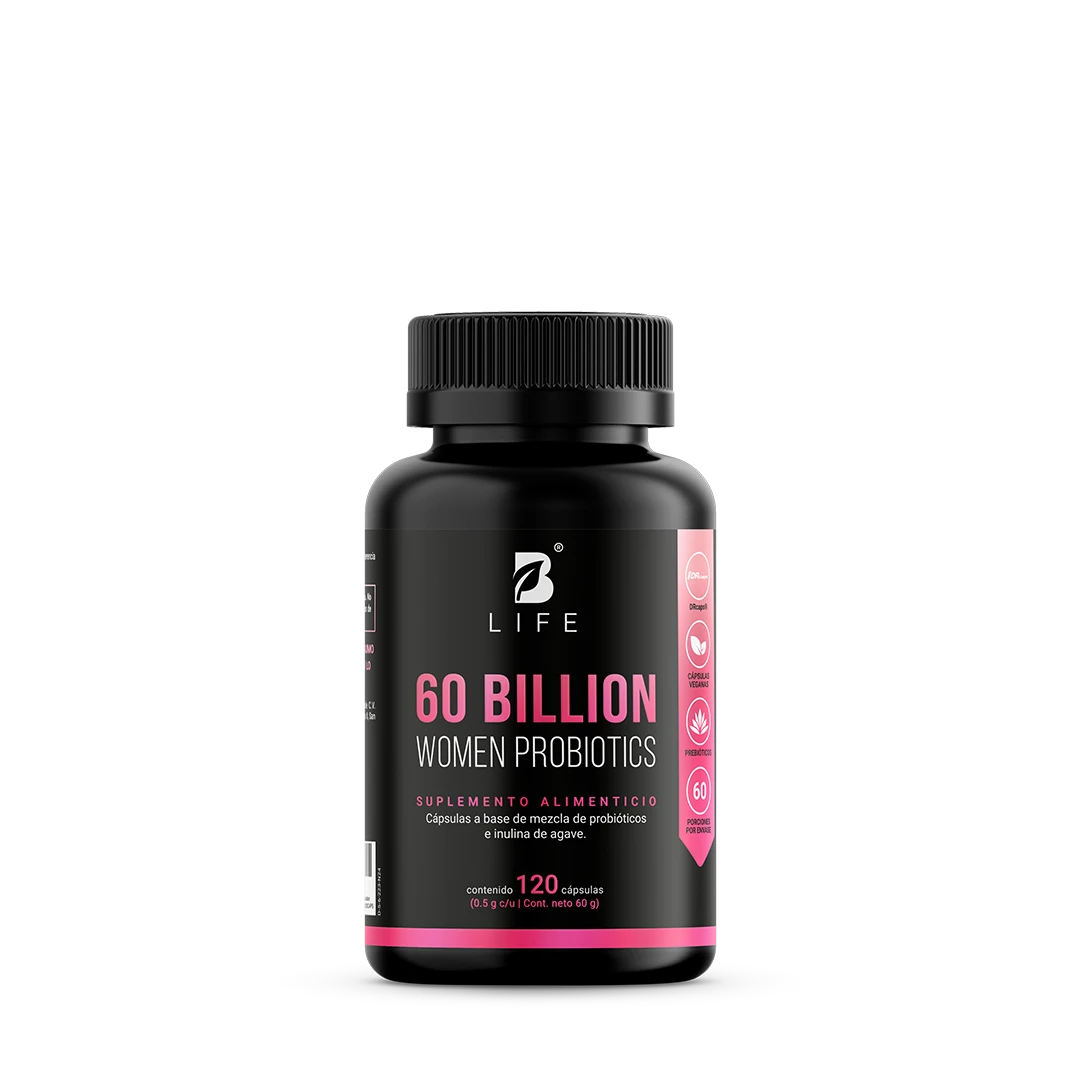 60 billones de Probióticos Para Mujer | con Bromelina e Inulina de Agave | 120 cápsulas
