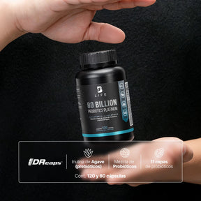 Probióticos con 80 Billones y 11 Cepas + Inulina de Agave | Liberación Retardada | B Life