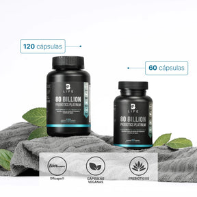 Probióticos con 80 Billones y 11 Cepas + Inulina de Agave | Liberación Retardada | B Life