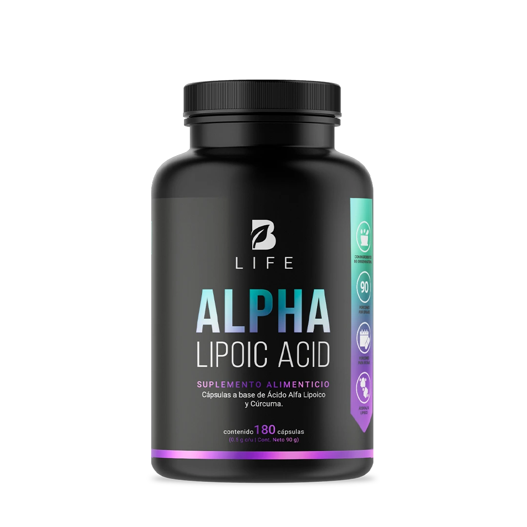 Ácido Alfa Lipoico | adicionado con Cúrcuma | 180 cápsulas