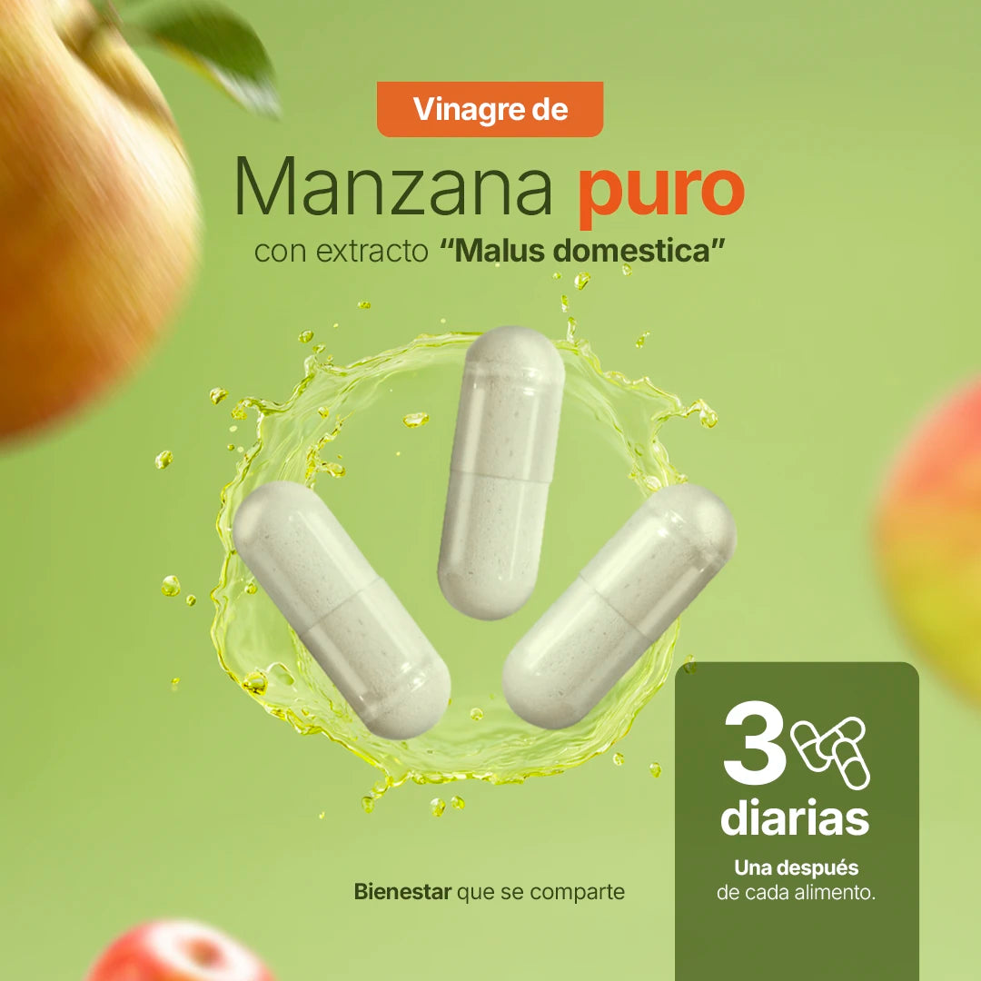 Vinagre de Manzana con Cultivo “La Madre” | Fórmula Natural en Cápsulas | B Life