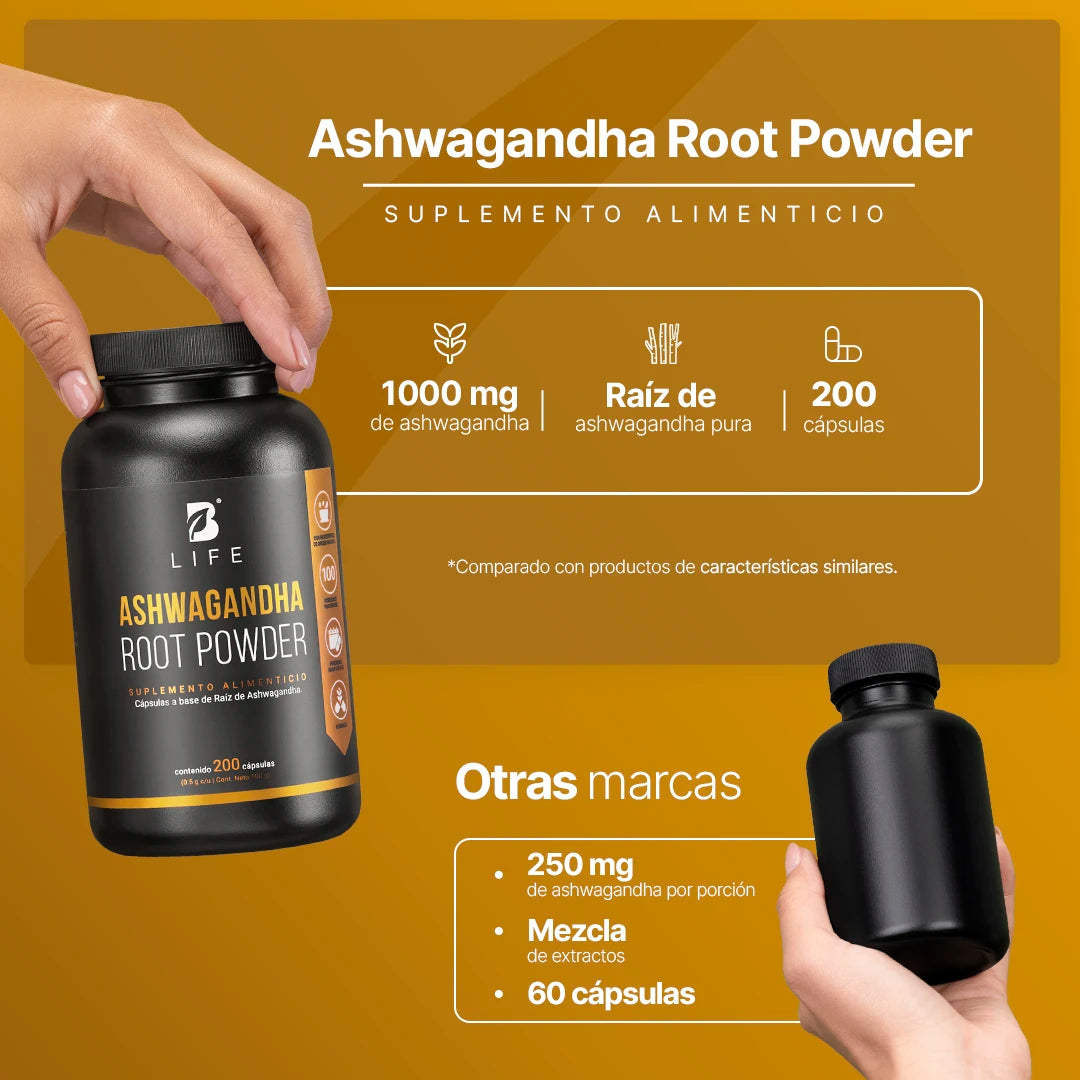 Ashwagandha | Adaptógeno Natural | 200 cápsulas