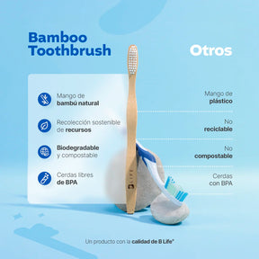 Bamboo Toothbrush | Cepillos Dentales de Bambú 10 o 20 Piezas