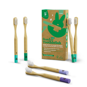 Bamboo Toothbrush Kids | Cepillos Dentales de Bambú para Niños 6 o 12 Piezas