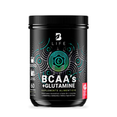 BCAAs con Glutamina en polvo | 558 gr | 60 Porciones | con Glutamina y Agua de Coco | Sabor Ponche de Frutas