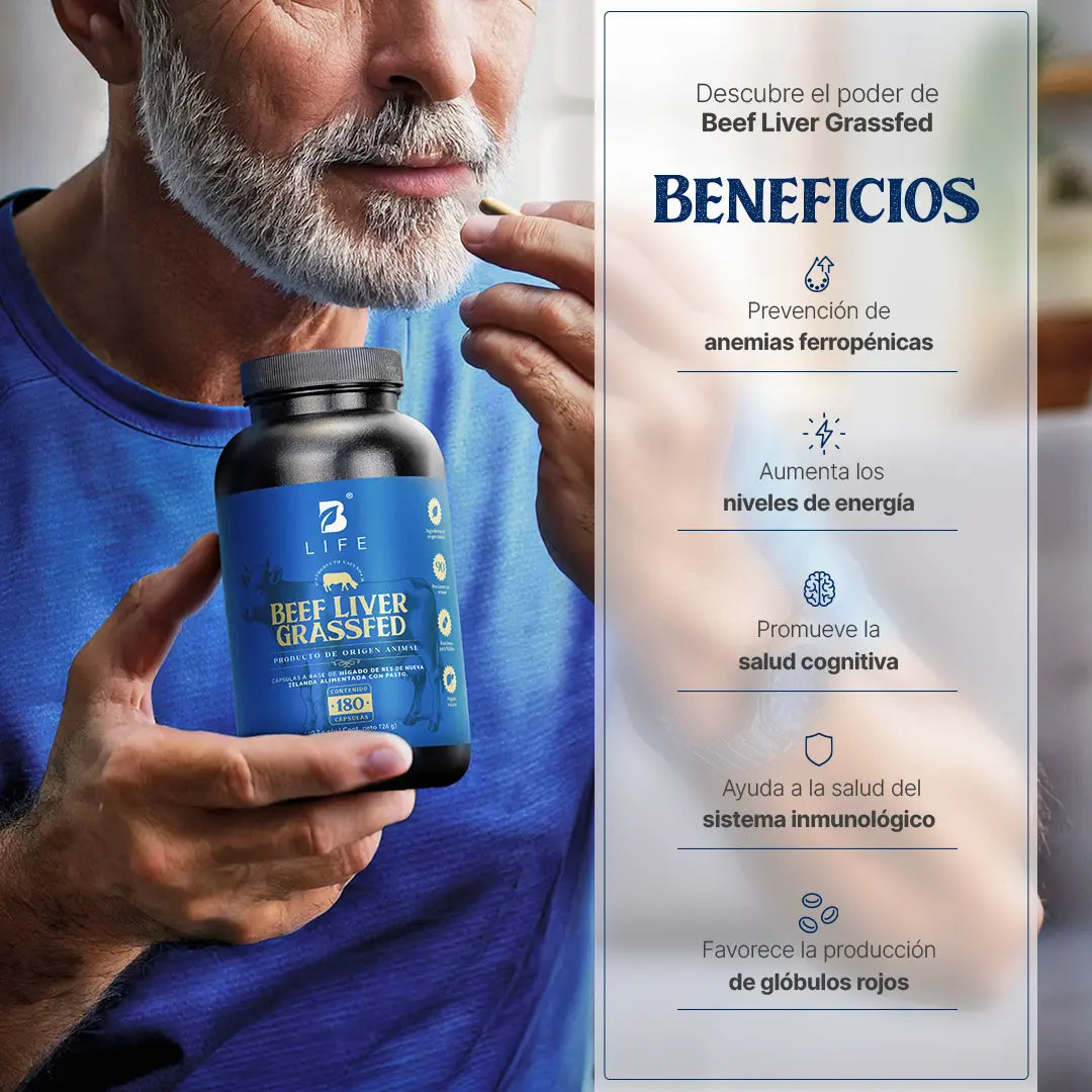 Hígado Vacuno | Res de Nueva Zelanda | 180 cápsulas