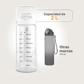 Botella Motivacional | Blanca 2 L