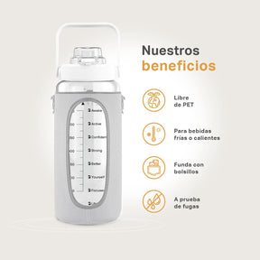 Botella Motivacional | Blanca 2 L