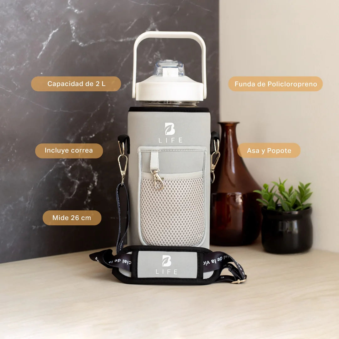 Botella Motivacional | Blanca 2 L