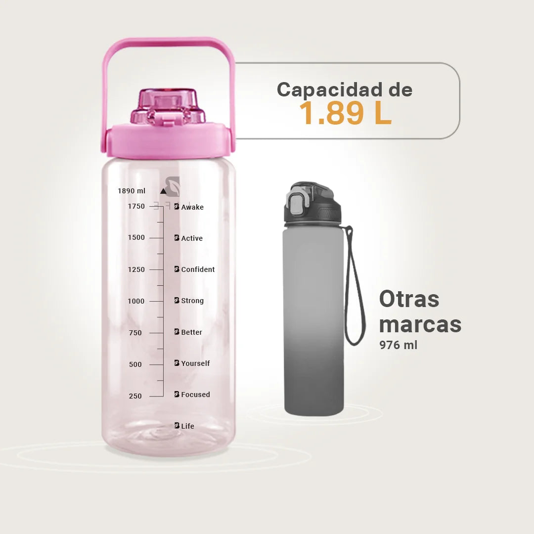 Botella Motivacional | Rosa 1.89 L