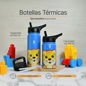 Botella Térmica Para Niños | Gatito 355 y 532 ml