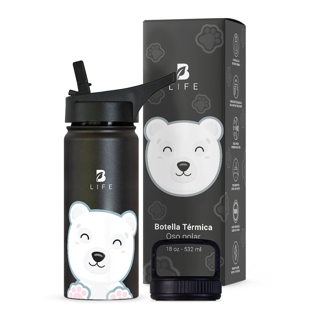 Botella Térmica Para Niños | Oso Polar 355 y 532 ml