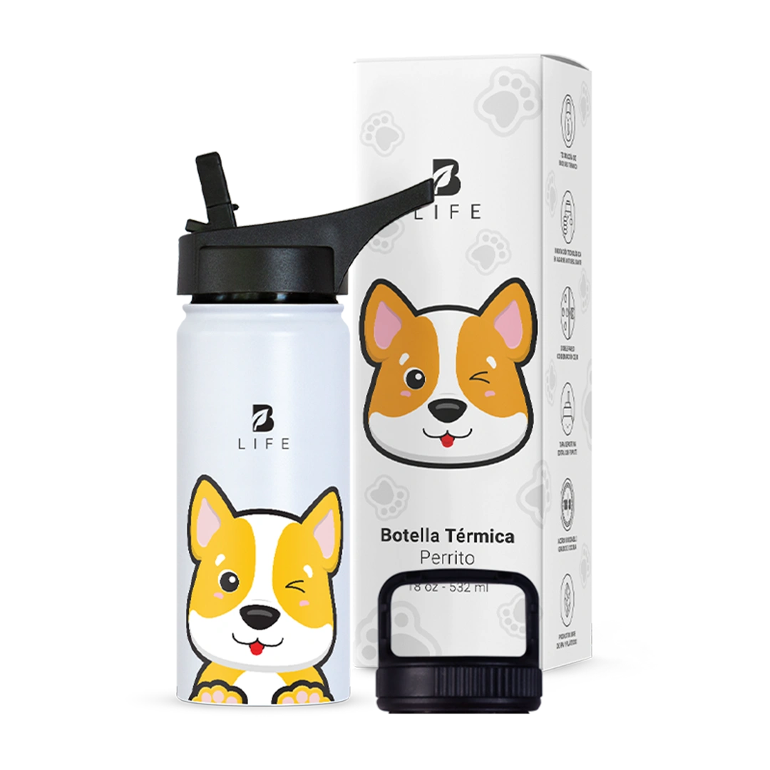 Botella Térmica Para Niños | Perrito 355 y 532 ml