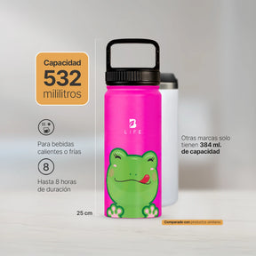 Botella Térmica Para Niños | Ranita 355 y 532 ml