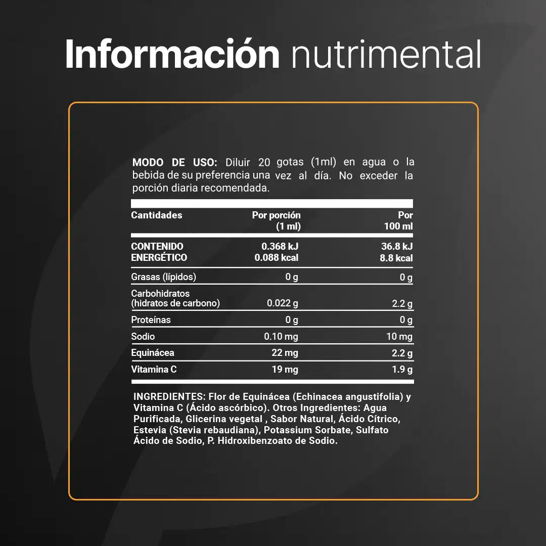 Vitamina C en gotas | potenciado con Equinácea | 60 ml