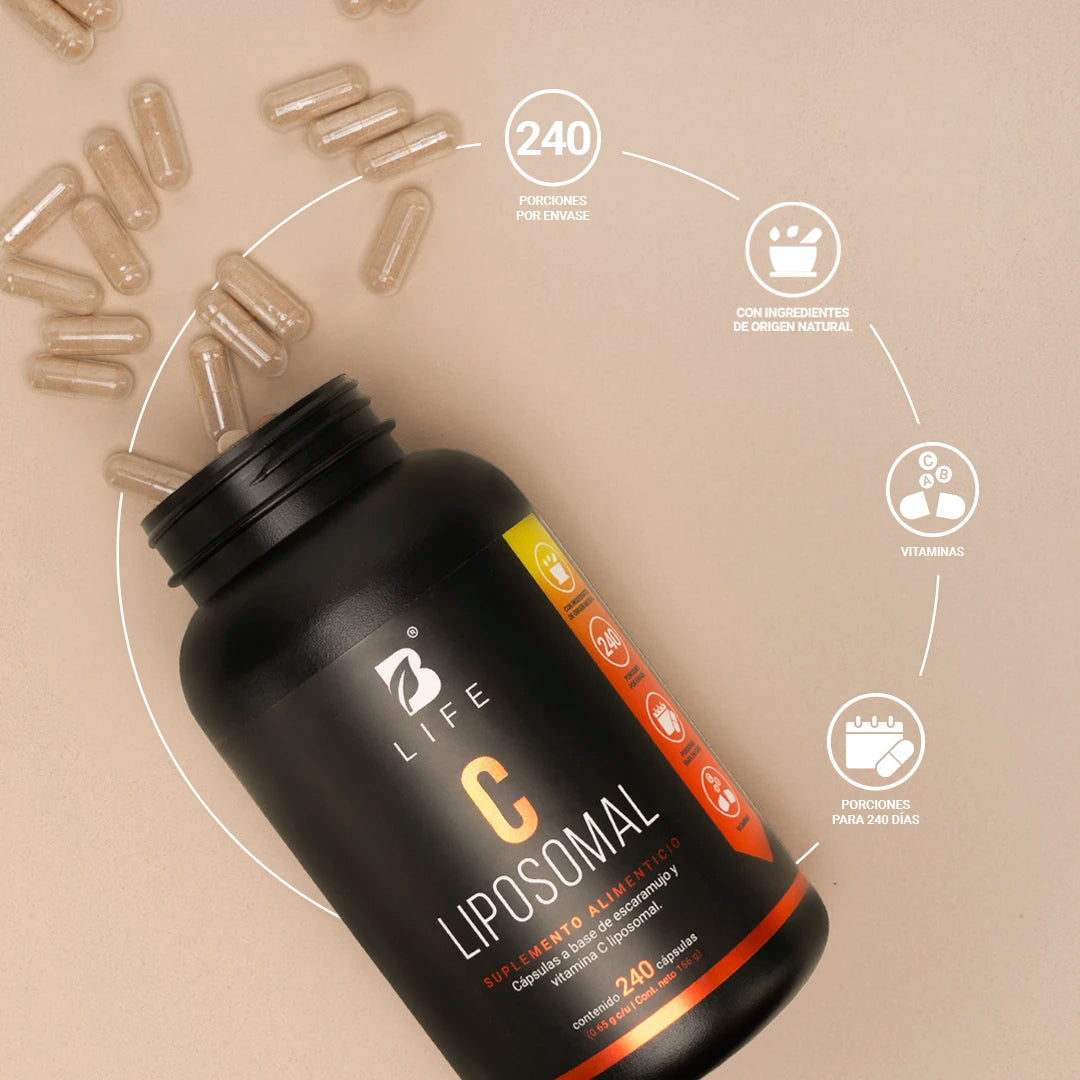 Vitamina C Liposomal | con Escaramujo | 240 cápsulas