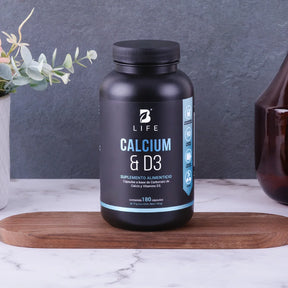 Calcio y Vitamina D3 | 1500 mg por porción | 180 cápsulas | B Life