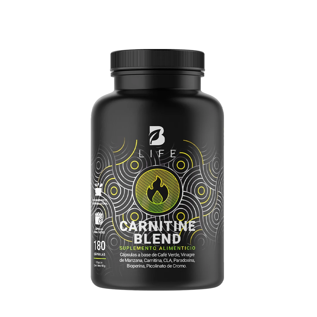 Carnitina | con Café Verde, Vinagre de Manzana, CLA y Picolinato de Cromo | 180 Cápsulas