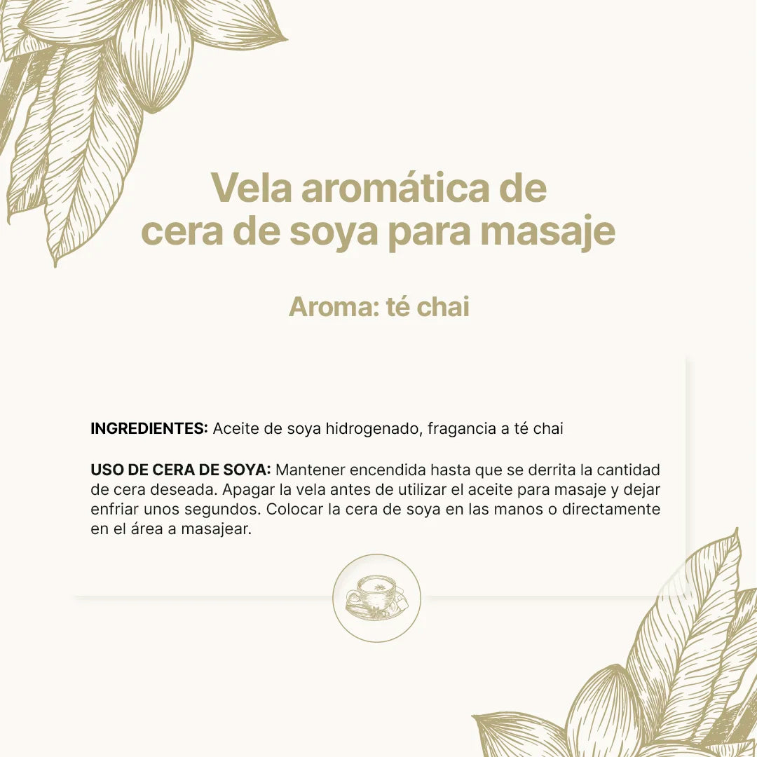 Chai Tea Aromatic Candle | Vela Aromática Té Chai 600 g