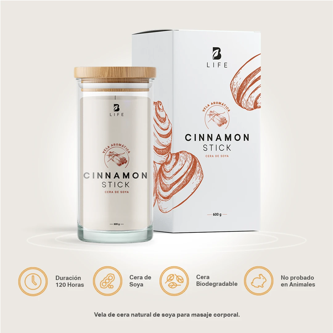 Cinnamon Stick Aromatic Candle | Vela Aromática de Canela 600 g