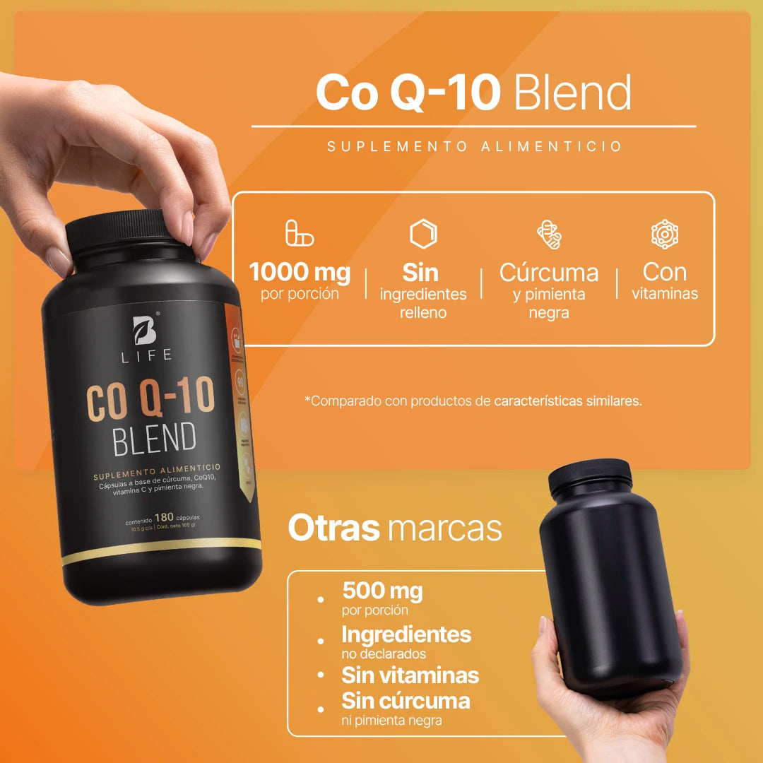Coenzima Q10 | con Cúrcuma y Vitamina C | 180 cápsulas