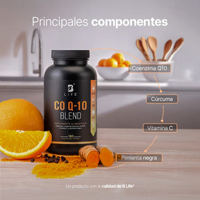 Coenzima Q10 | con Cúrcuma y Vitamina C | 180 cápsulas