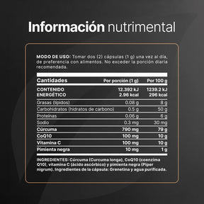 Coenzima Q10 | con Cúrcuma y Vitamina C | 180 cápsulas
