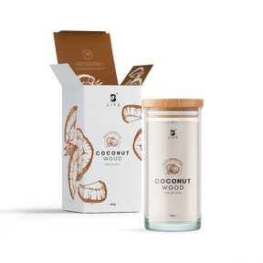 Coconut Wood Aromatic Candle | Vela Aromática Coco y Sándalo 600 g