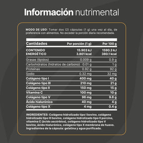 Mezcla de colágenos | Tipo I,II,III,V y X | con Vitamina C