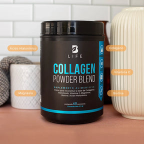 Colágeno Hidrolizado en polvo | Con Biotina y Acido Hialurónico | 60 porciones