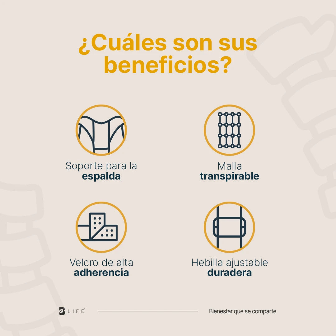 Posture Corrector B Life. Soporte para Espalda y Hombros, Diseño Ergonómico