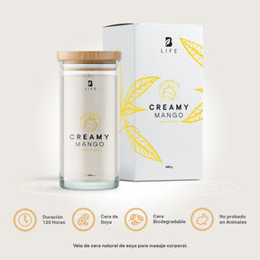 Creamy Mango Aromatic Candle | Vela Aromática Esencia de Mango 600 g