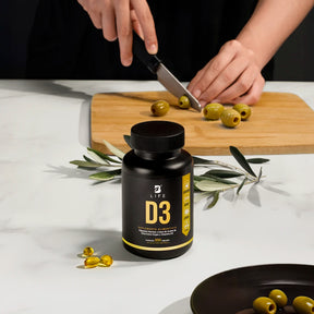 Vitamina D3 con Aceite de Oliva Extra Virgen 5000 UI | 300 cápsulas