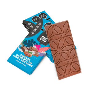Chocolate con Leche y Avellanas Individual, 6 piezas, 12 piezas 100 g c/u