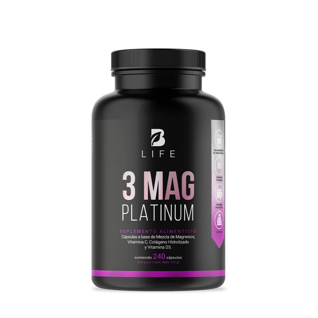 Mezcla de Magensios Premium | Citrato, Glicinato y Treonato | Alta Absorción | 240 cápsulas