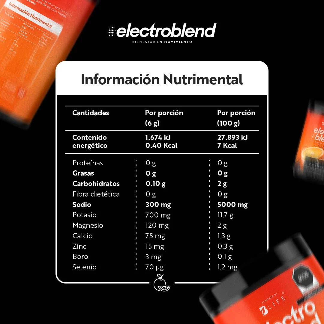 Electroblend Orange | Bebida Hidratante Naranja 60 servicios