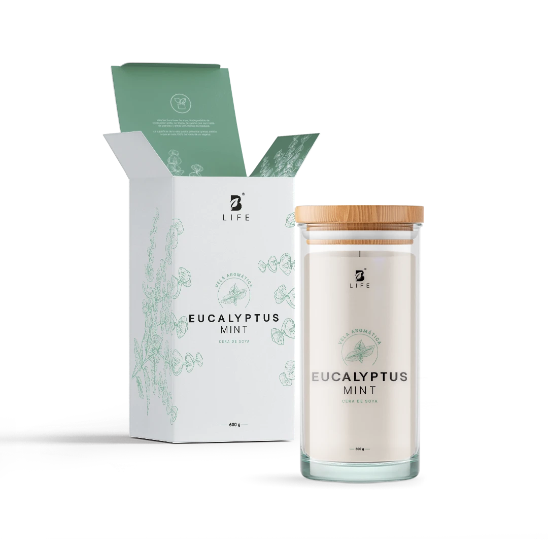 Eucalyptus Mint Aromatic Candle | Vela Aromática Eucalipto y Menta 600 g