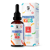 Probióticos en Gotas con 9 Cepas, Inulina y Bromelina | 35 Billones por Porción | Probióticos para Niños | 60 Tomas Sabor Cereza