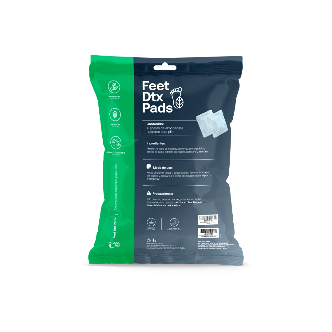 Feet Dtx Pads | Parches Desintoxicantes para Pies 40 pares