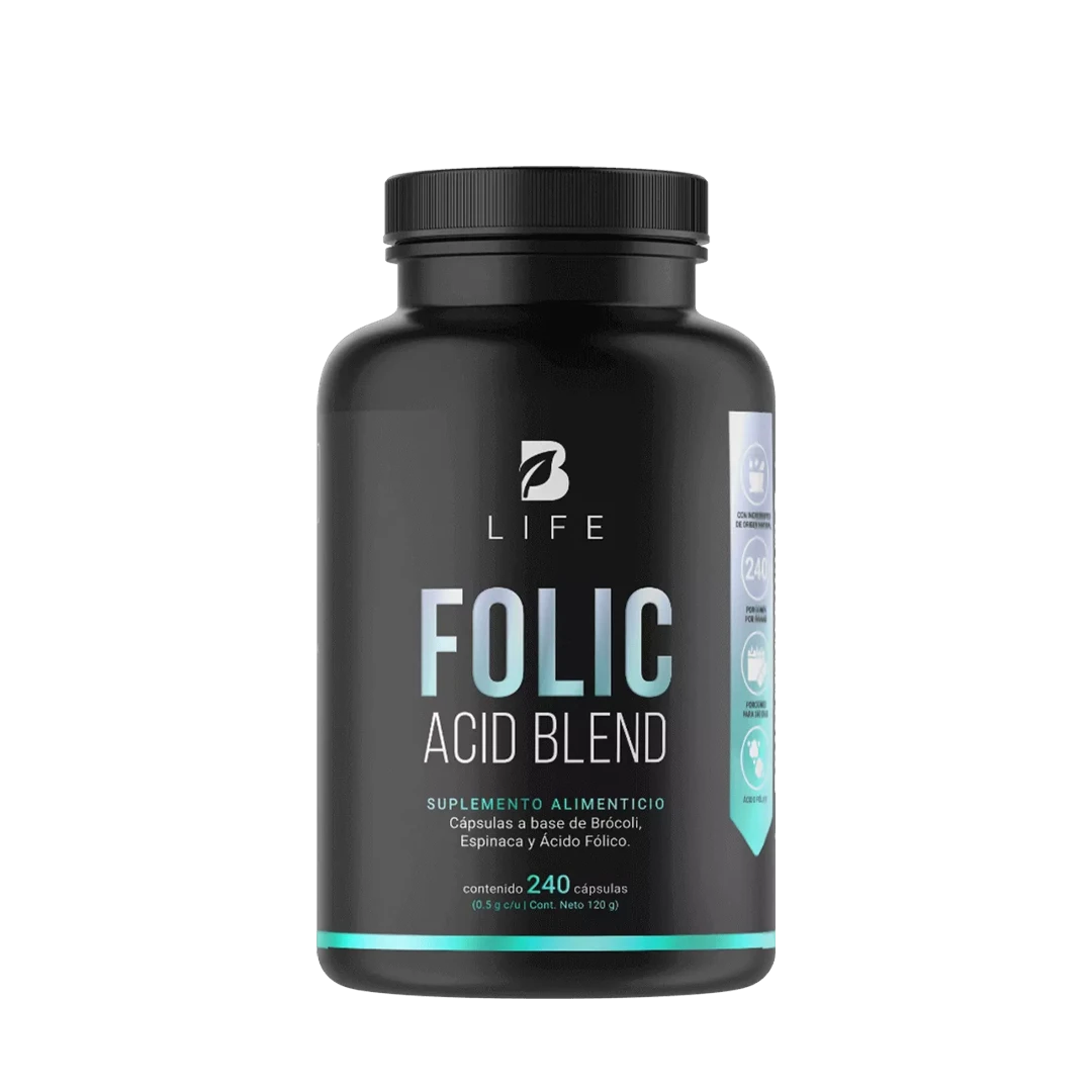 Ácido Fólico | con Brócoli y Espinaca | 240 Cápsulas