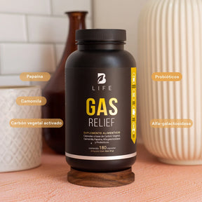 Mezcla de Carbón Vegetal, Camomila, Papaína, Alfa-Galactosidasa y Probióticos | 180 cápsulas